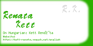 renata kett business card